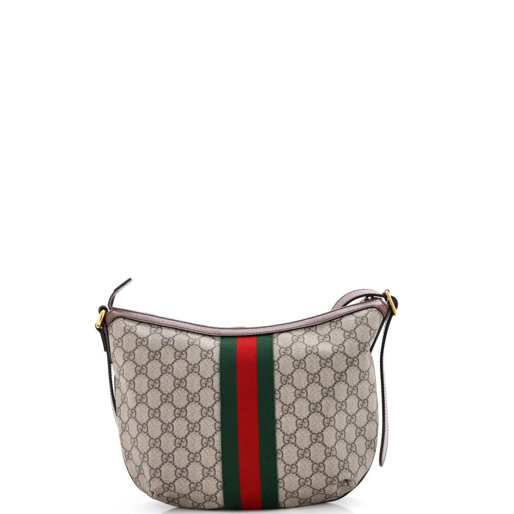 Gucci Small Ophidia Half Moon Hobo GG Coated Canvas - Picture 3 of 5